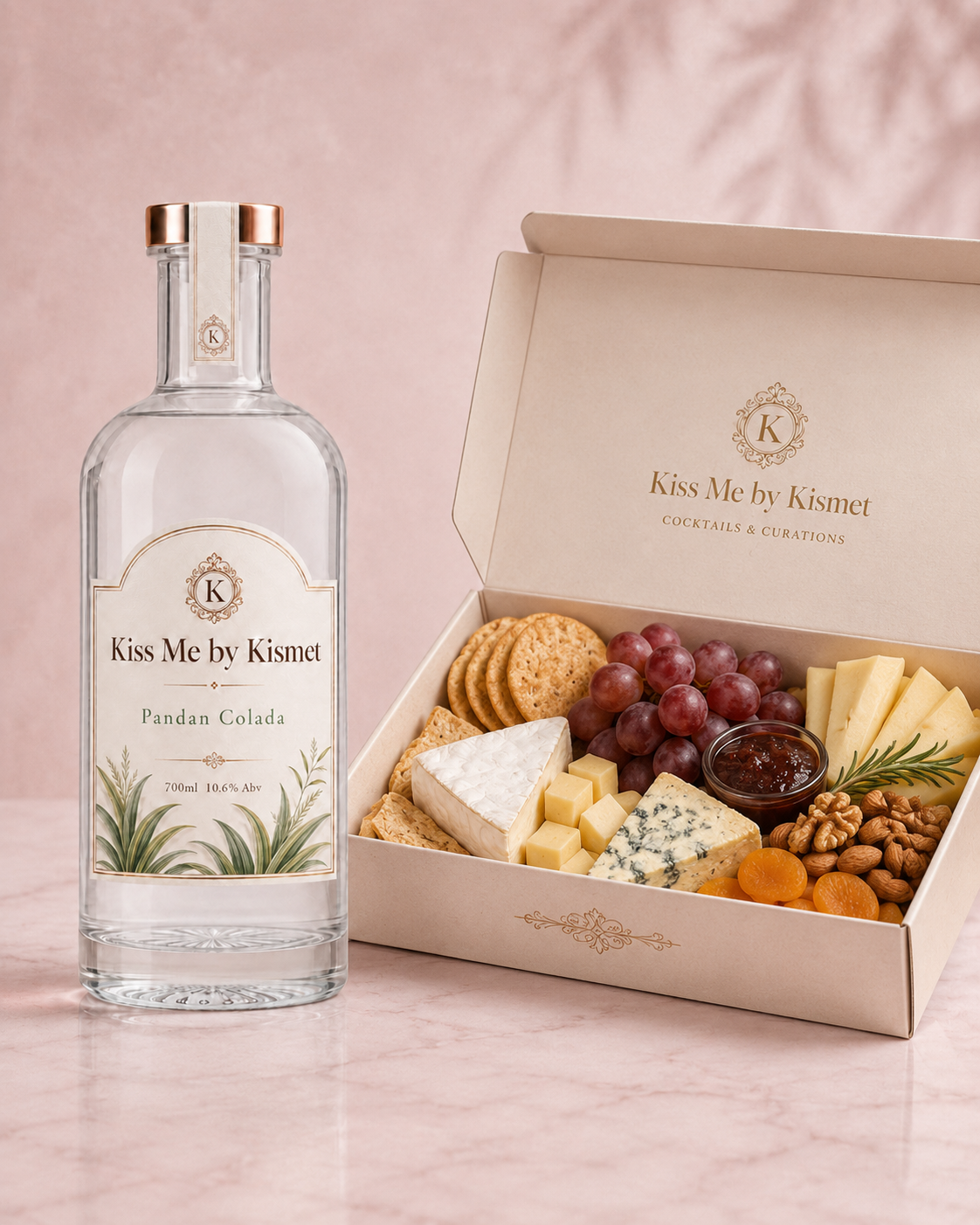 Pandan Colada Cocktail &amp; Cheese Platter