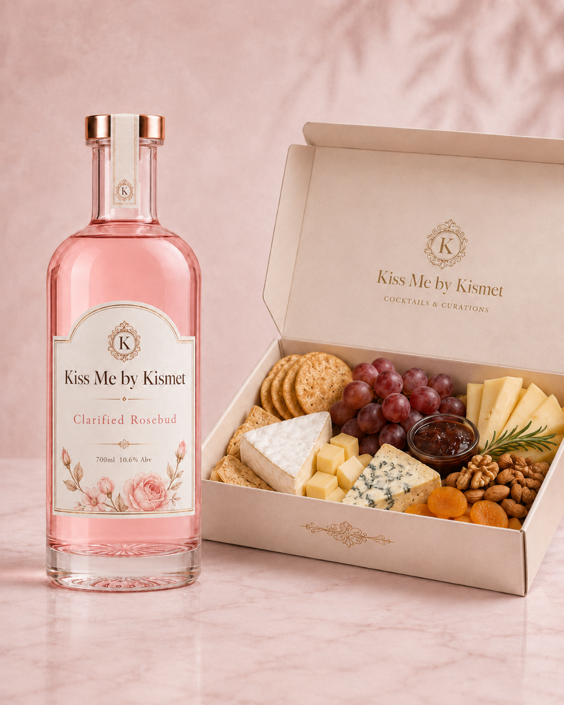 Clarified Rosebud &amp; Cheese Platter